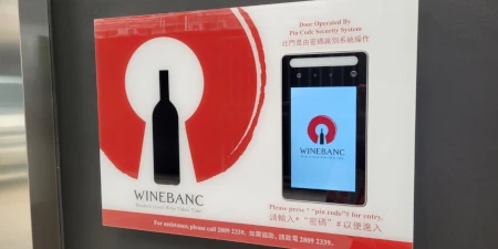 Winebanc secure pin-code access system